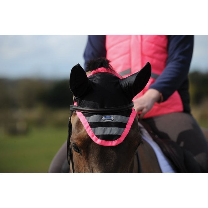 Weatherbeeta Weatherbeeta  Reflective Ear Bonnet - Pink